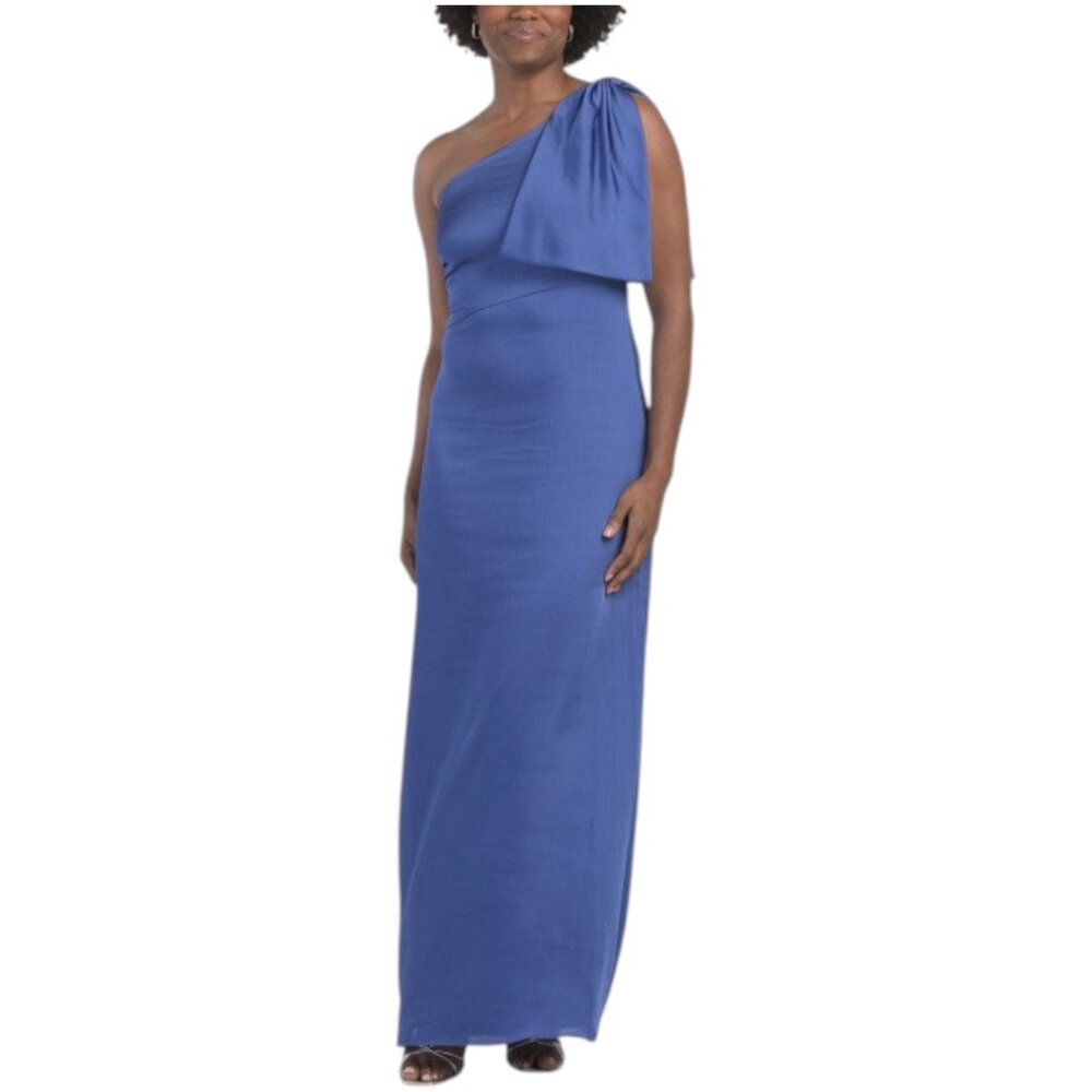 Sachin + Babi One-Shoulder Maxi Dress in Royal Blue/French Blue